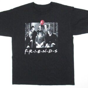 Friends Halloween Horror Graphic Tee Men's Size L/XL (Size Estimate No Tag Size)